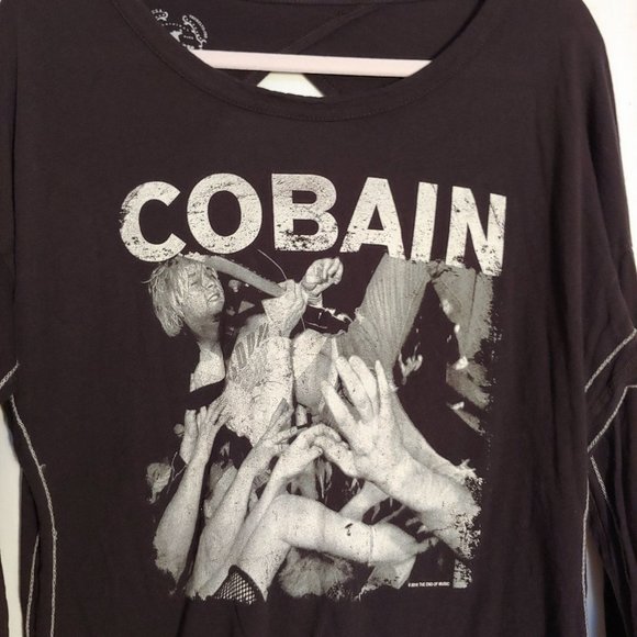 Trunk Limited Cobain womens open back long sleeve tee S - Picture 4 of 9